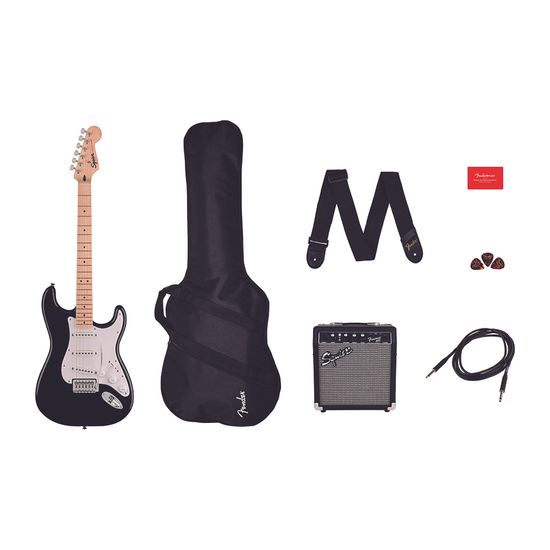 Kit Guitarra Squier by Fender Sonic Stratocaster Black 037-1720-006