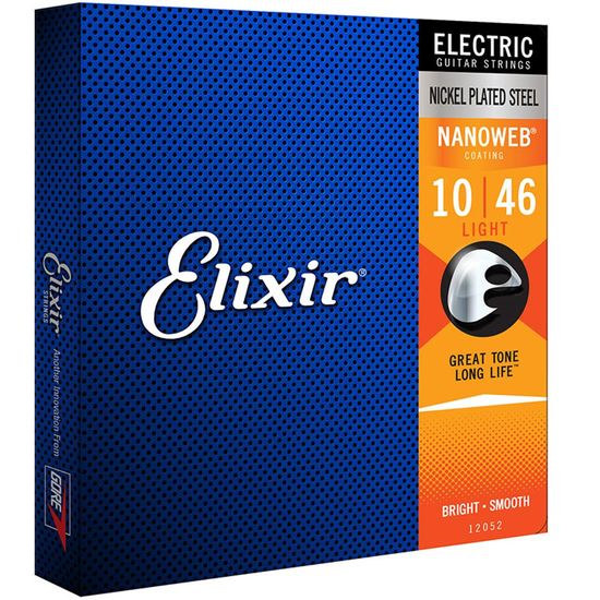 Encordoamento Guitarra Elixir 12052 .010-.046 Nanoweb Light Encordoamento Guitarra Elixir 12052 .010-.046 Nanoweb Light