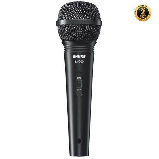 Microfone Shure SV200 Com Cabo XLR/XLR Microfone Shure SV200 Com Cabo XLR/XLR
