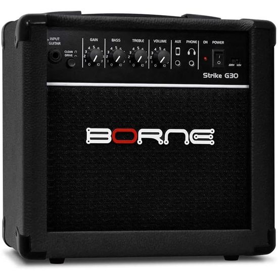 Amplificador Para Guitarra Combo Borne Strike G30 Preto 110/220v