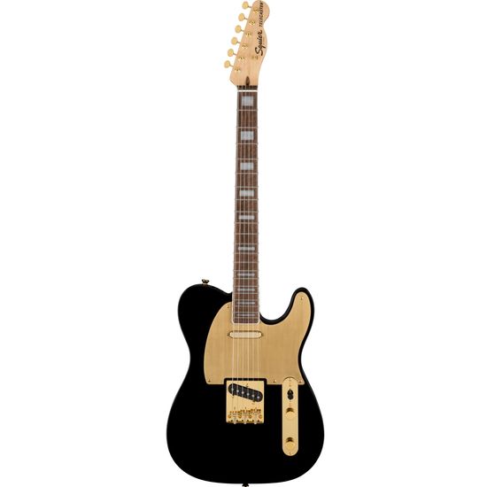 Guitarra Fender Squier Telecaster 40th Anniversary LRL Gold Edition Preta