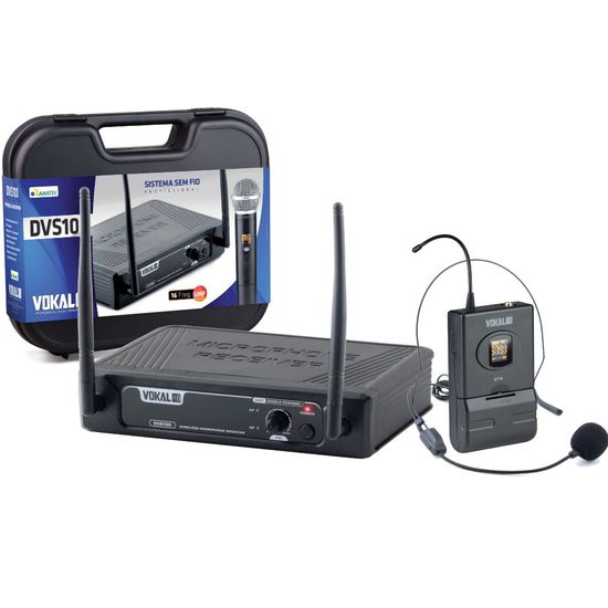 Microfone Sem Fio Headset VOKAL DVS100SH Microfone Sem Fio Headset VOKAL DVS100SH