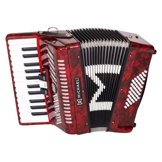 Acordeon 48 Baixos Michael ACM4803N PRD - Vermelho Perolado Com Case Acordeon 48 Baixos Michael ACM4803N PRD - Vermelho Perolado Com Case