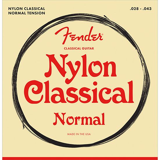 Encordoamento para Violão Nylon .028 - .043 Fender Tensão Normal 100 Clear Prata