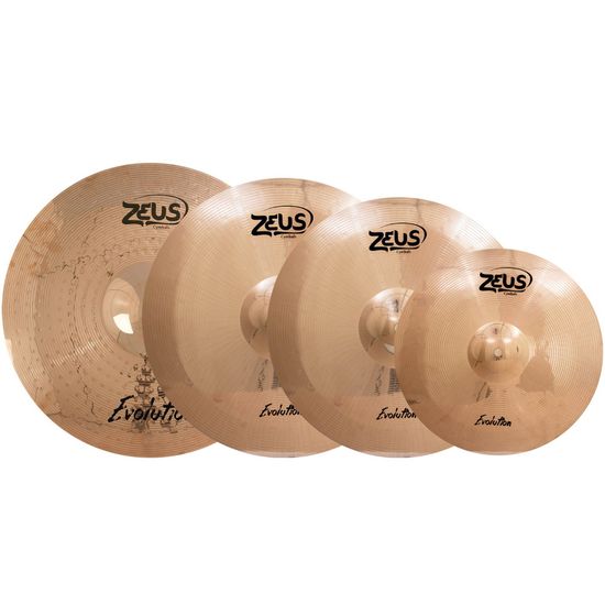 Kit de Pratos Zeus Evolution Set D 14' 16' 18' 20' - Com Bag Kit de Pratos Zeus Evolution Set D 14' 16' 18' 20' - Com Bag