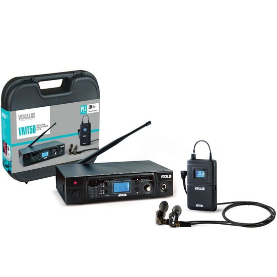 Sistema Sem Fio Vokal VMT50 com Fone de Ouvido E50 PRO Sistema Sem Fio Vokal VMT50 com Fone de Ouvido E50 PRO