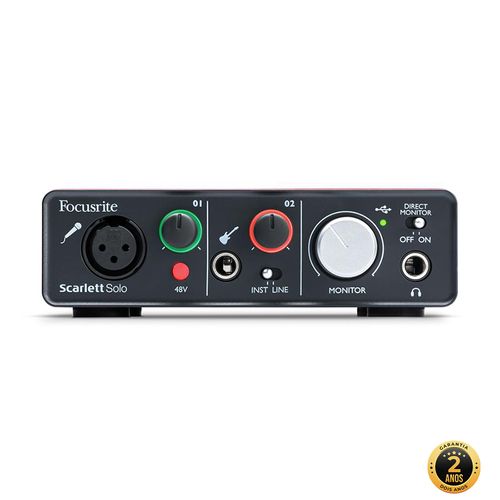 Interface Para Gravação de Áudio USB Focusrite Scarlett Solo