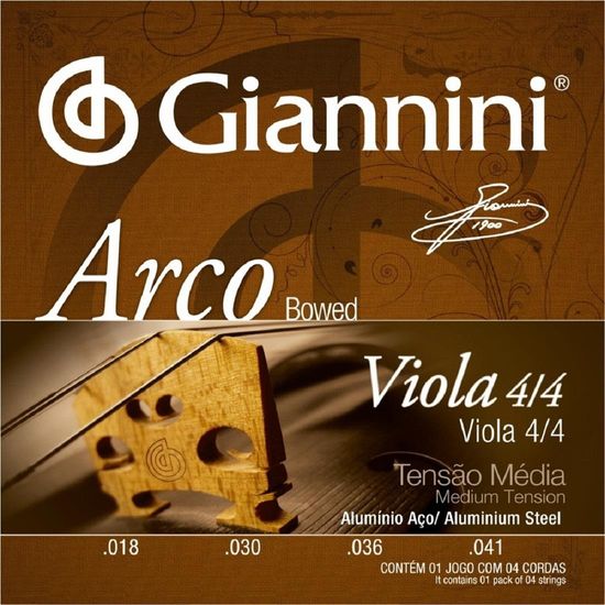 Encordoamento Viola de Arco Giannini GEAVOA - Tensão Média Encordoamento Viola de Arco Giannini GEAVOA - Tensão Média