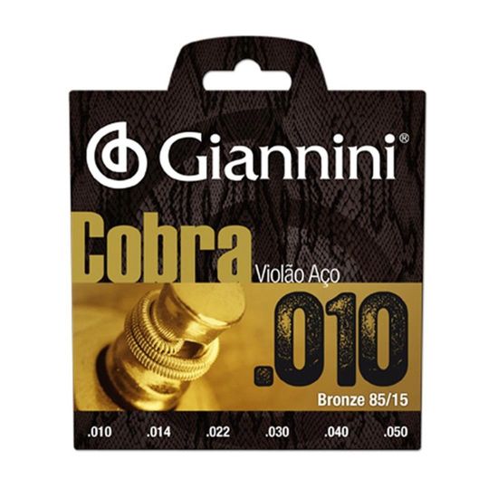 Encordoamento Giannini GEEFLE 010 para Violão – Aço