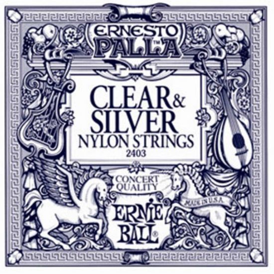 Encordoamento Para Violão Ernie Ball 2403 Nylon Ernesto Palla Black Silver Encordoamento Para Violão Ernie Ball 2403 Nylon Ernesto Palla Black Silver