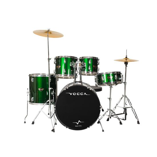 Bateria Acústica Vogga Talent VPD918 GR Verde Bumbo 18'