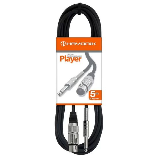 Cabo Para Microfone Hayonik XLR (F) X P10 5 Metros Preto