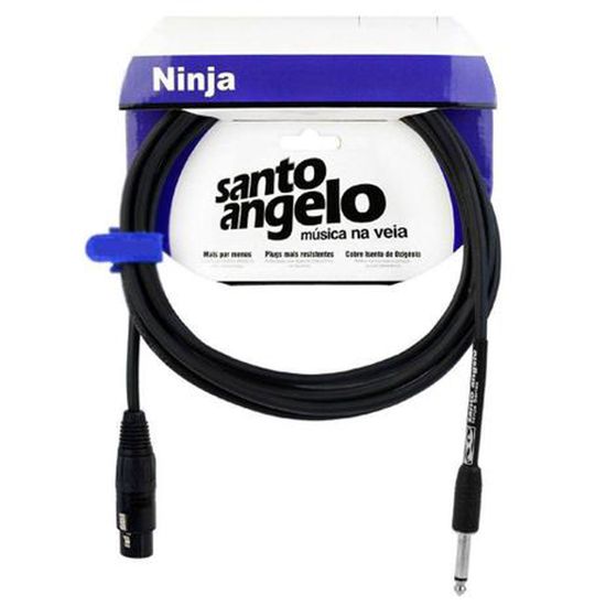 Cabo Santo Angelo Ninja HG - XLR (F) X P10 - 7,62M - 25FT - Para Microfone Cabo Santo Angelo Ninja HG - XLR (F) X P10 - 7,62M - 25FT - Para Microfone