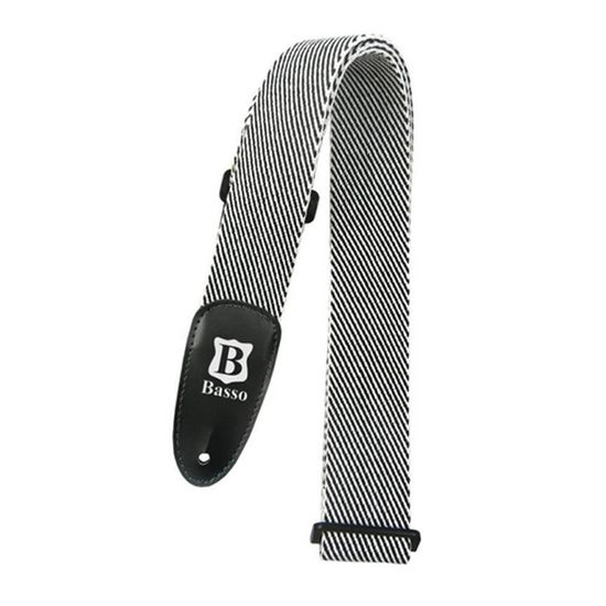 Correia Basso Tweed Branca E Preta Ex-03 Correia Basso Tweed Branca E Preta Ex-03