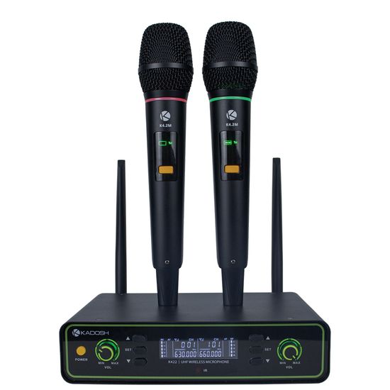 Microfone sem fio Kadosh K422M Duplo de Mão