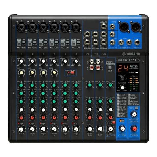 Mesa de Som 12 Canais Yamaha Mg12xuk 110V