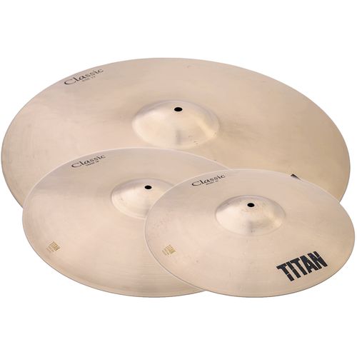 Kit de Pratos Titan Classic TNCK470 15' 18' 22' - serenata