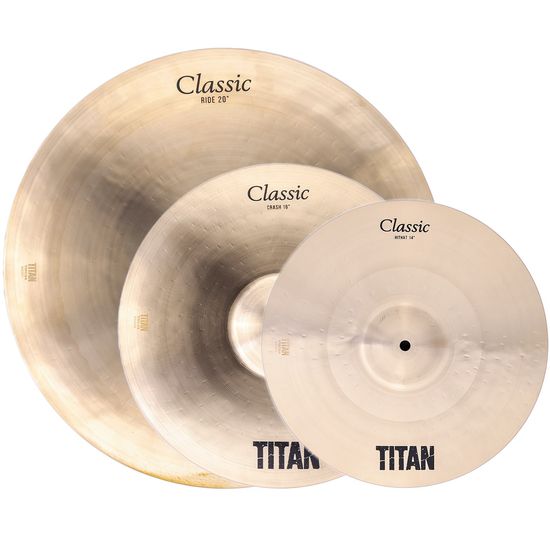 Kit de Pratos Titan Classic TNCK450 14' 16' 20' Kit de Pratos Titan Classic TNCK450 14' 16' 20'