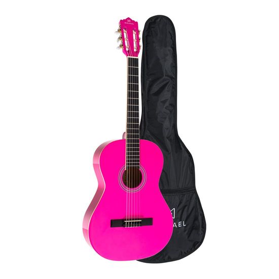 Violão Acústico Michael Antares VM19E PK Clássico Nylon - Rosa