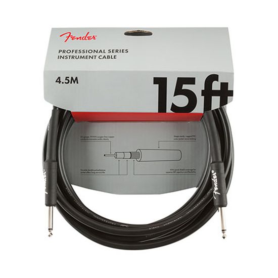 Cabo P10xP10 Reto 4,5 metros Fender Professional Series Preto Cabo P10xP10 Reto 4,5 metros Fender Professional Series Preto