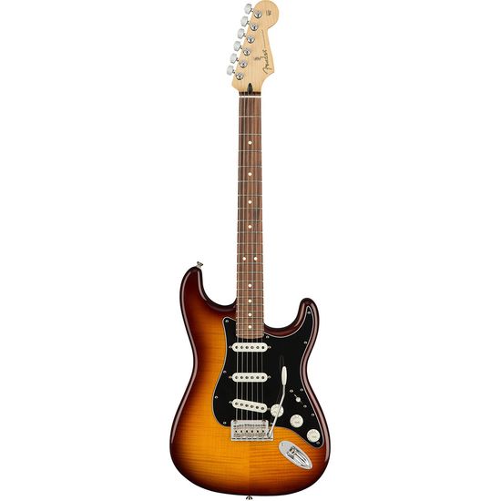 Guitarra Stratocaster Fender Player Series Plus Top Fender 014-4553-552 Pau Ferro TBS Tobacco Sunburst