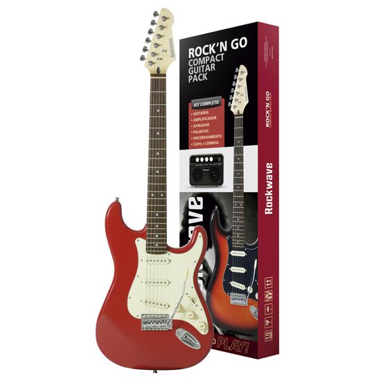 Kit Guitarra Rockwave Stratocaster Vermelha