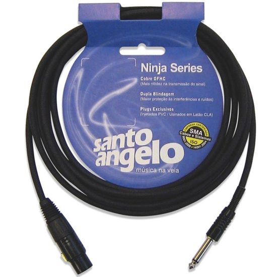 Cabo para microfone Santo Angelo NINJAHG 15FT de 4.57m - Preto Cabo para microfone Santo Angelo NINJAHG 15FT de 4.57m - Preto