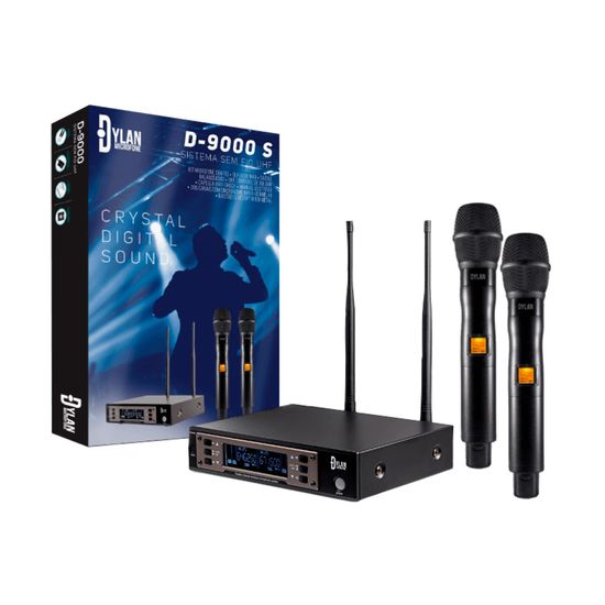 Microfone Sem Fio Duplo Dylan D9000S
