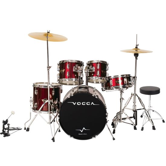 Bateria Acústica Vogga Talent VPD920 WR Vinho Bumbo 20'
