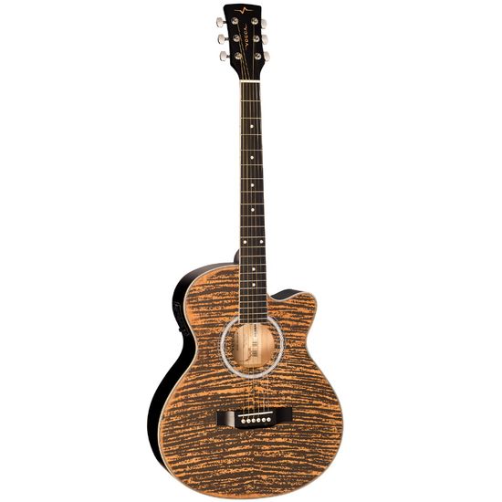 Violão Elétrico Vogga VCE330 MF Aço Mogno Fosco