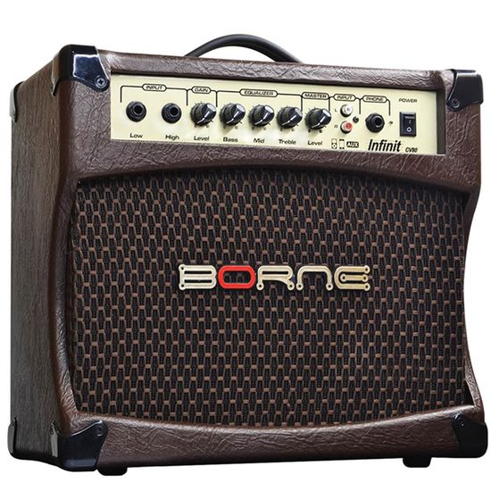 Amplificador  Combo Para Violão Borne Infinit CV80 Marrom 110/220v Amplificador  Combo Para Violão Borne Infinit CV80 Marrom 110/220v