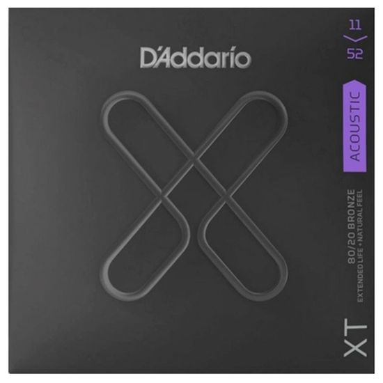Encordoamento para Violão DAddario XTABR1152 Bronze 0.11 Custom Light Set 80/20