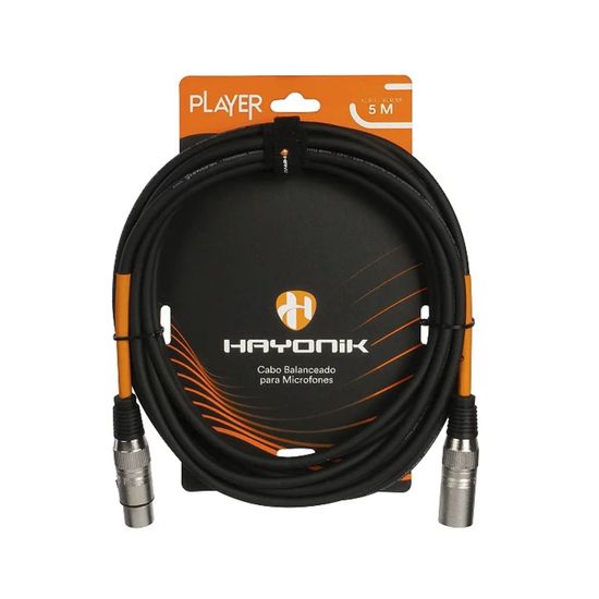 Cabo para Microfone Hayonik Linha BRASIL XLR(F) X XLR(M) 5 metros