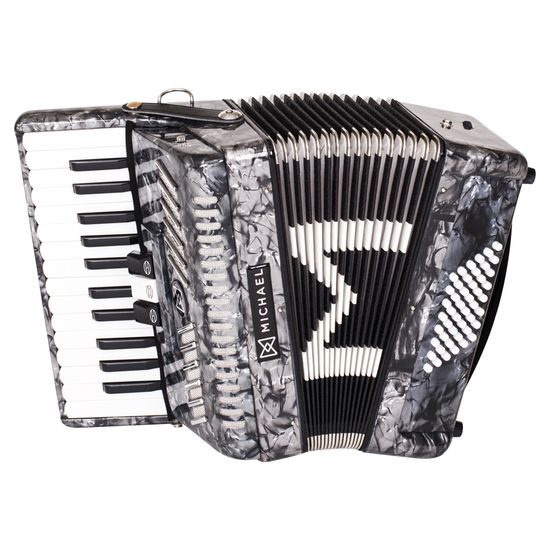 Acordeon 48 Baixos Michael ACM4803N PBK - Preto Perolado Com Case Acordeon 48 Baixos Michael ACM4803N PBK - Preto Perolado Com Case