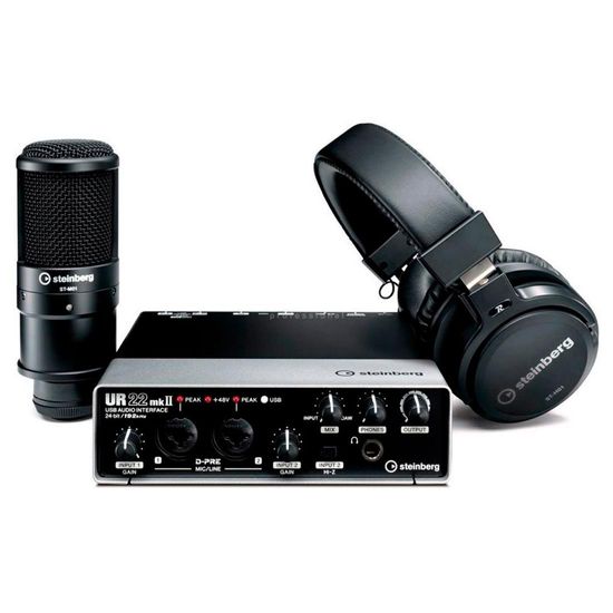 Kit de Gravação Home Studio Steinberg UR22MKSTUDIO 2 canais