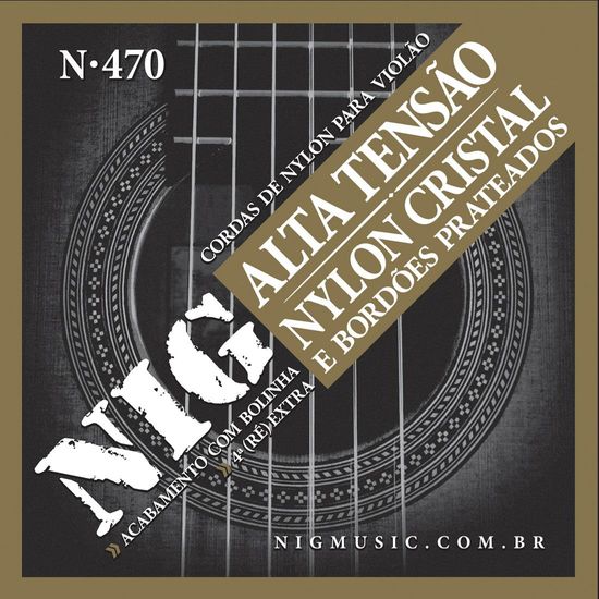 Encordoamento Violão NIG N-470 Nylon Cristal - Alta Tensão