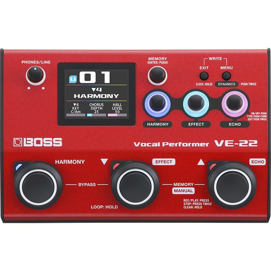 Pedal Boss VE-22 Vocal Performer para Voz Pedal Boss VE-22 Vocal Performer para Voz