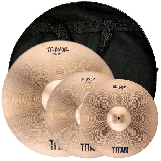 Kit de Pratos Titan Tremor TNTK265 14' 16' 20' Kit de Pratos Titan Tremor TNTK265 14' 16' 20'