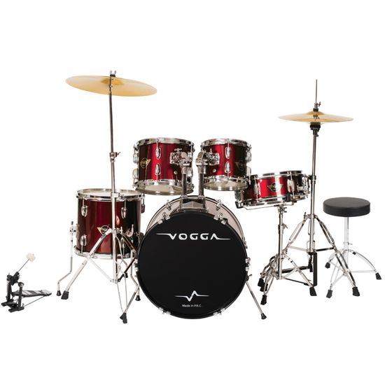 Bateria Acústica Vogga Talent VPD918 WR - Vinho Bumbo 18'
