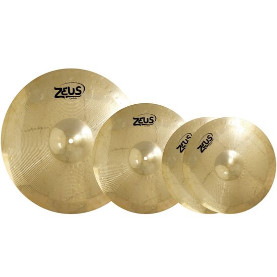 Kit de Pratos Zeus Beginner Set C 13' 16' 20' - Com Bag Kit de Pratos Zeus Beginner Set C 13' 16' 20' - Com Bag