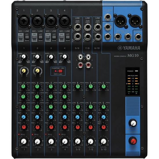 Mesa de Som 10 Canais Yamaha Mg10 110V Com Fonte