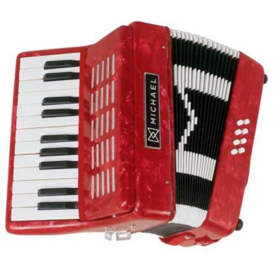 Acordeon 8 Baixos Michael ACM0822 PRD - Vermelho Perolado Com Bag Acordeon 8 Baixos Michael ACM0822 PRD - Vermelho Perolado Com Bag