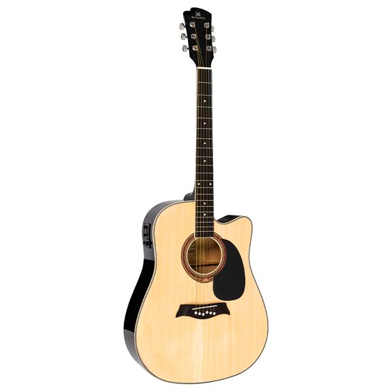 Violão Elétrico Michael Folk Cutaway VMF361 NA Natural Cordas de Aço