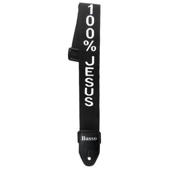 Correia Basso NY01 Nylon 100% Jesus Preta P/ Guitarra e Violão Correia Basso NY01 Nylon 100% Jesus Preta P/ Guitarra e Violão