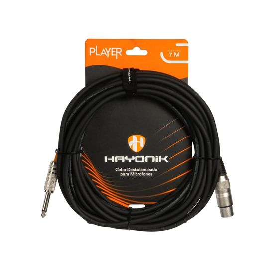 Cabo para Microfone Hayonik Linha BRASIL XLR(F) X P10 7 metros Cabo para Microfone Hayonik Linha BRASIL XLR(F) X P10 7 metros