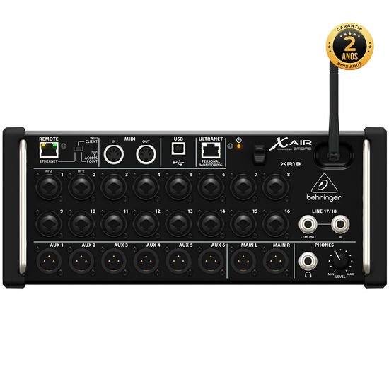 Mixer Digital Behringer XR18 com 18 Canais Bivolt Mixer Digital Behringer XR18 com 18 Canais Bivolt