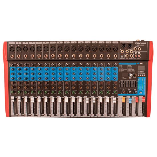 Mesa De Som Mixer 16 Canais Balanceados Soundvoice Ms 162 Eux Gravação USB Bluetooth Mesa De Som Mixer 16 Canais Balanceados Soundvoice Ms 162 Eux Gravação USB Bluetooth