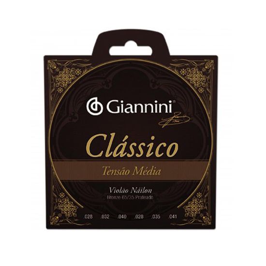 Encordoamento Giannini GENWPM para Violão - Nylon - Média Encordoamento Giannini GENWPM para Violão - Nylon - Média