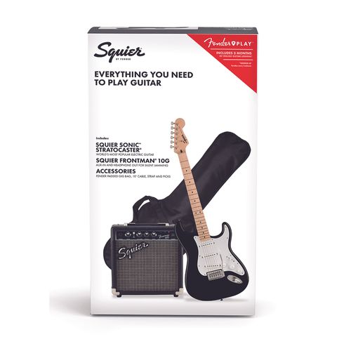 Kit Guitarra Squier by Fender Sonic Stratocaster Black 037-1720