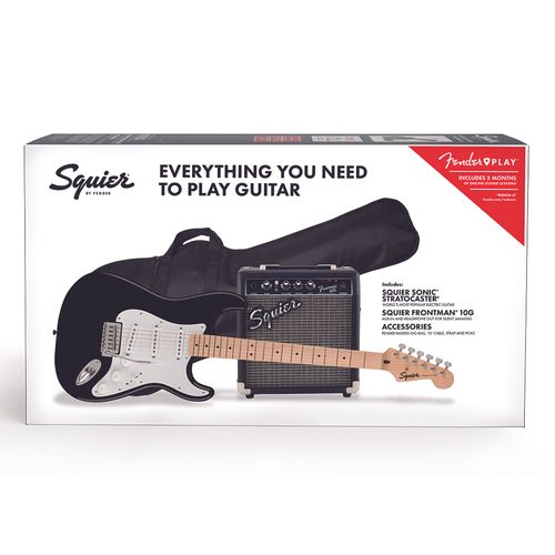 Kit Guitarra Squier by Fender Sonic Stratocaster Black 037-1720